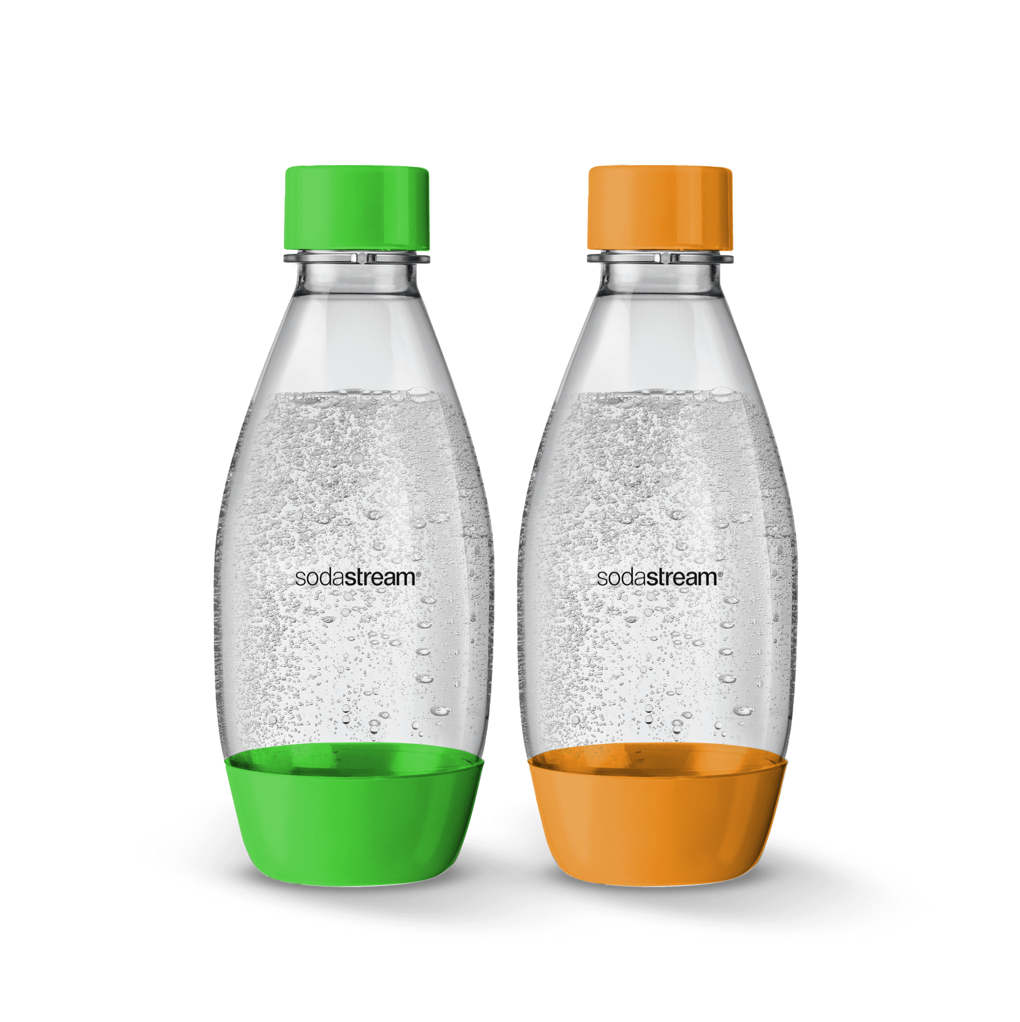 Kunststoffflasche FUSE grün/orange 0,5L, 2er-Pack sodastream