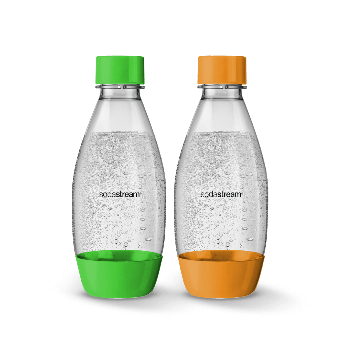 Kunststoffflasche FUSE grün/orange 0,5L, 2er-Pack