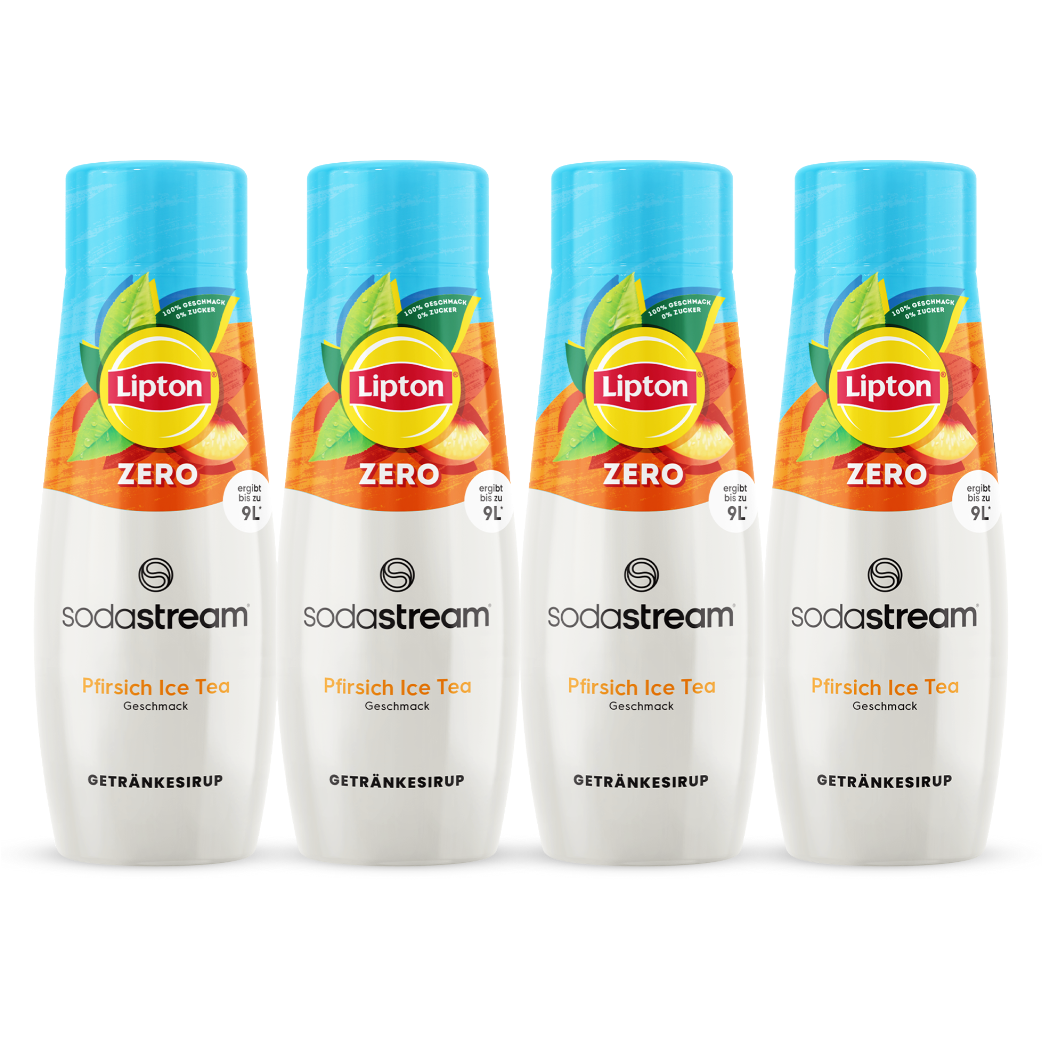 Lipton Ice Tea Pfirsich Zero Vorrats-Mix Sirup 440ml, 4er-Pack
