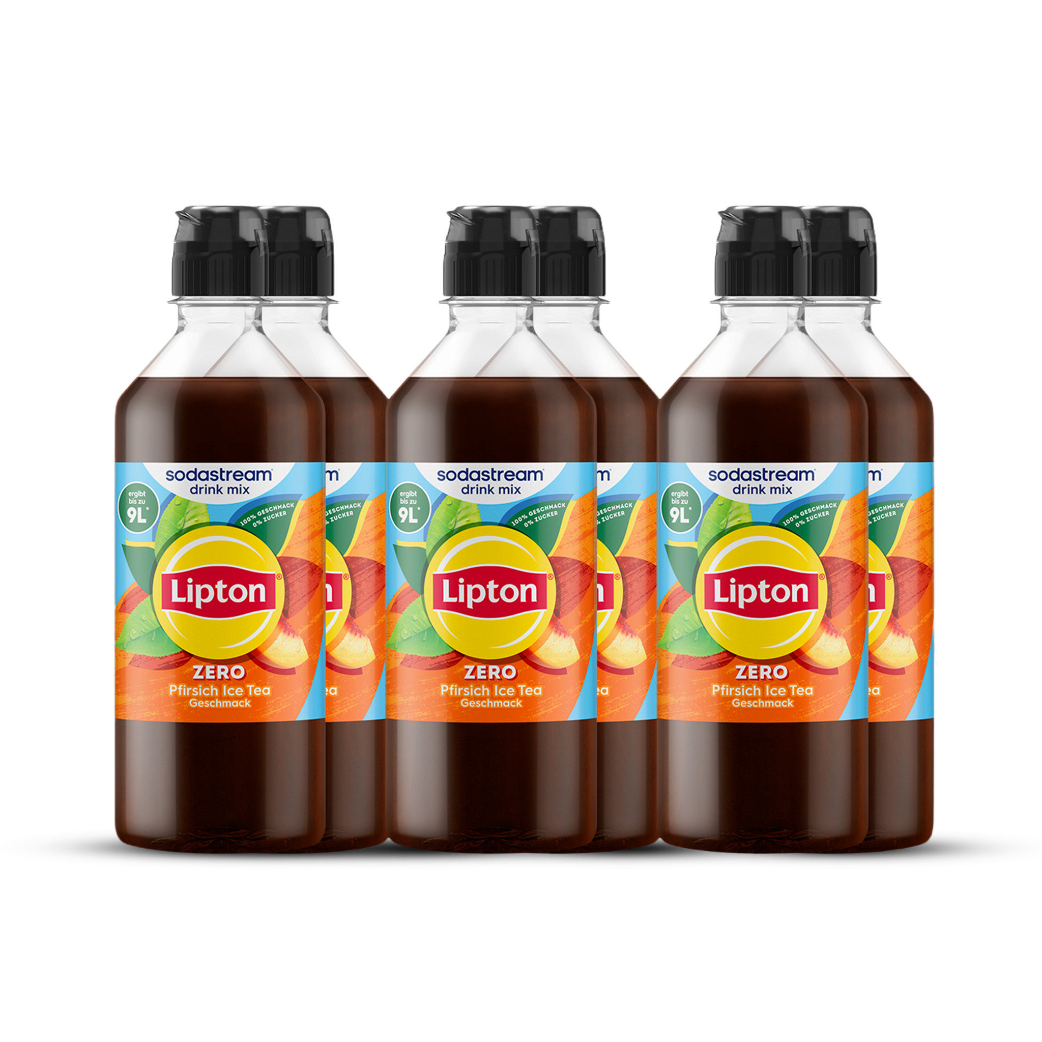 Lipton Pfirsich Ice Tea Zero Zucker Sirup drink mix 440 ml, 6er-Pack sodastream