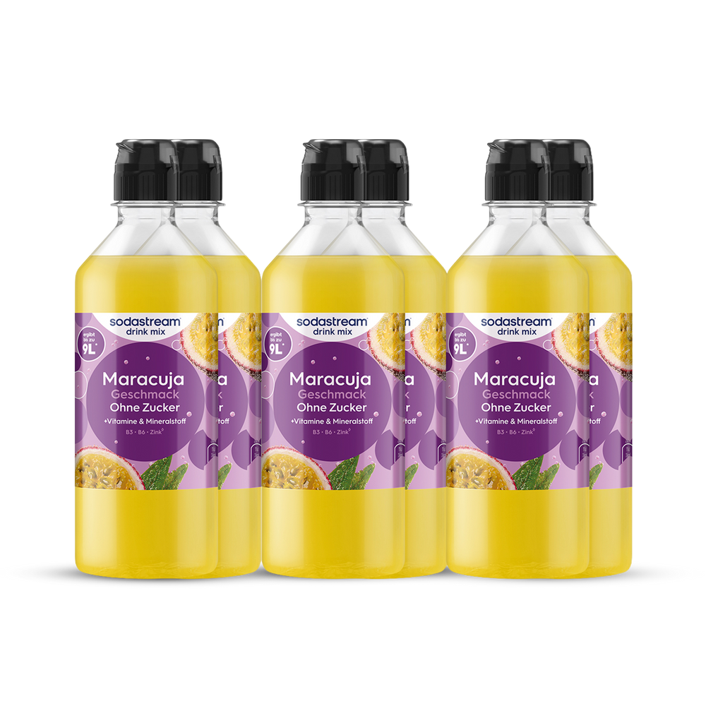Maracuja ohne Zucker Sirup drink mix 440 ml, 6er-Pack