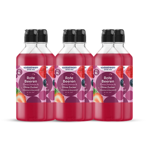 Rote Beeren ohne Zucker Sirup drink mix 440 ml, 6er-Pack – SodaStream Österreich