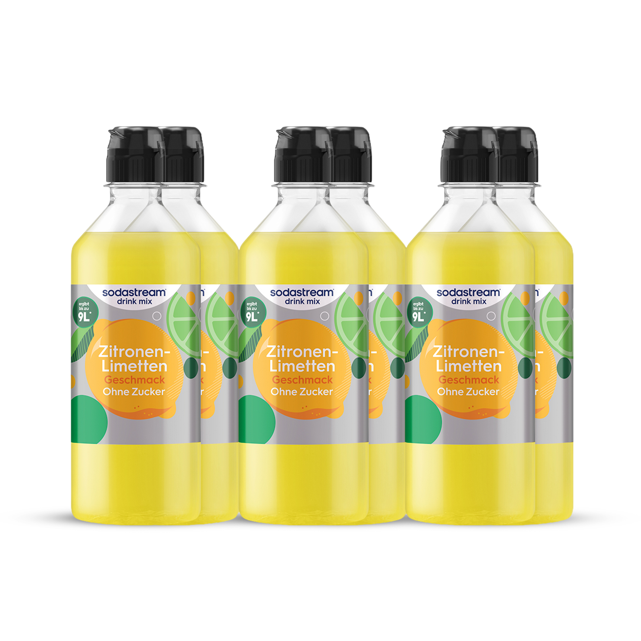 Zitronen-Limette ohne Zucker Sirup drink mix 440 ml, 6er-Pack sodastream