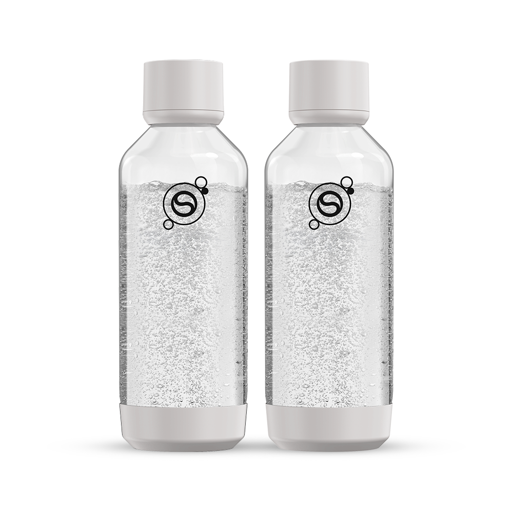 fizz & refresh Kunststoffsprudlerflasche sand 1 L, 2er-Pack – 1