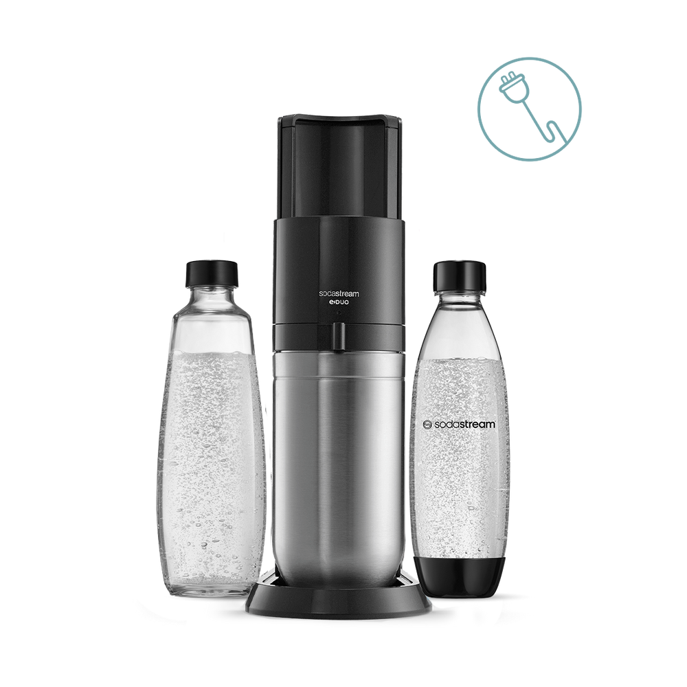 sodastream e-duo schwarz wassersprudler mit Flaschen