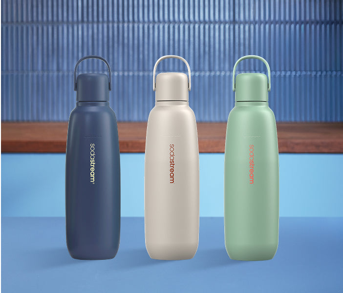 Spülmaschinengeeignete Metallflasche Fizz&go COOL (Sand) 