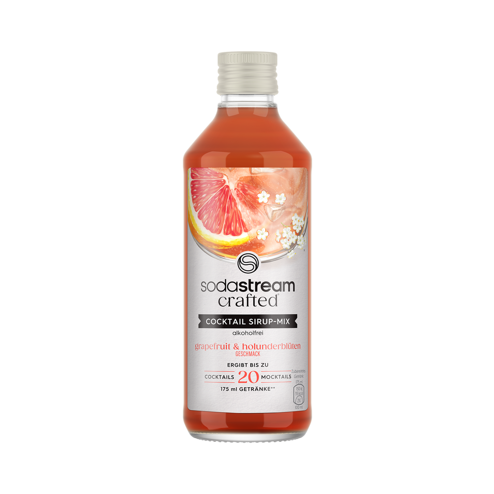 Cocktail Sirup-Mix Grapefruit & Holunderblüte (alkoholfrei) 330ml