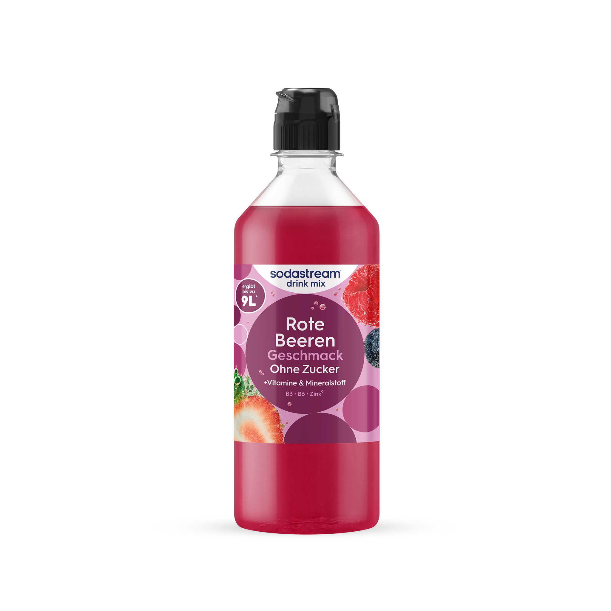 Rote Beeren ohne Zucker Sirup drink mix 440 ml sodastream