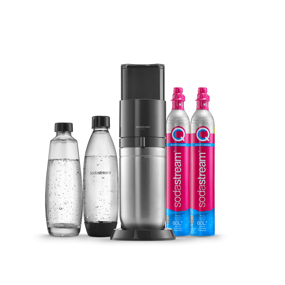 sodastream duo schwarz co2 pack
