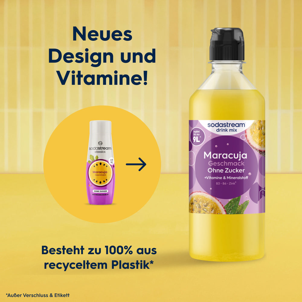 Maracuja ohne Zucker Sirup drink mix 440 ml