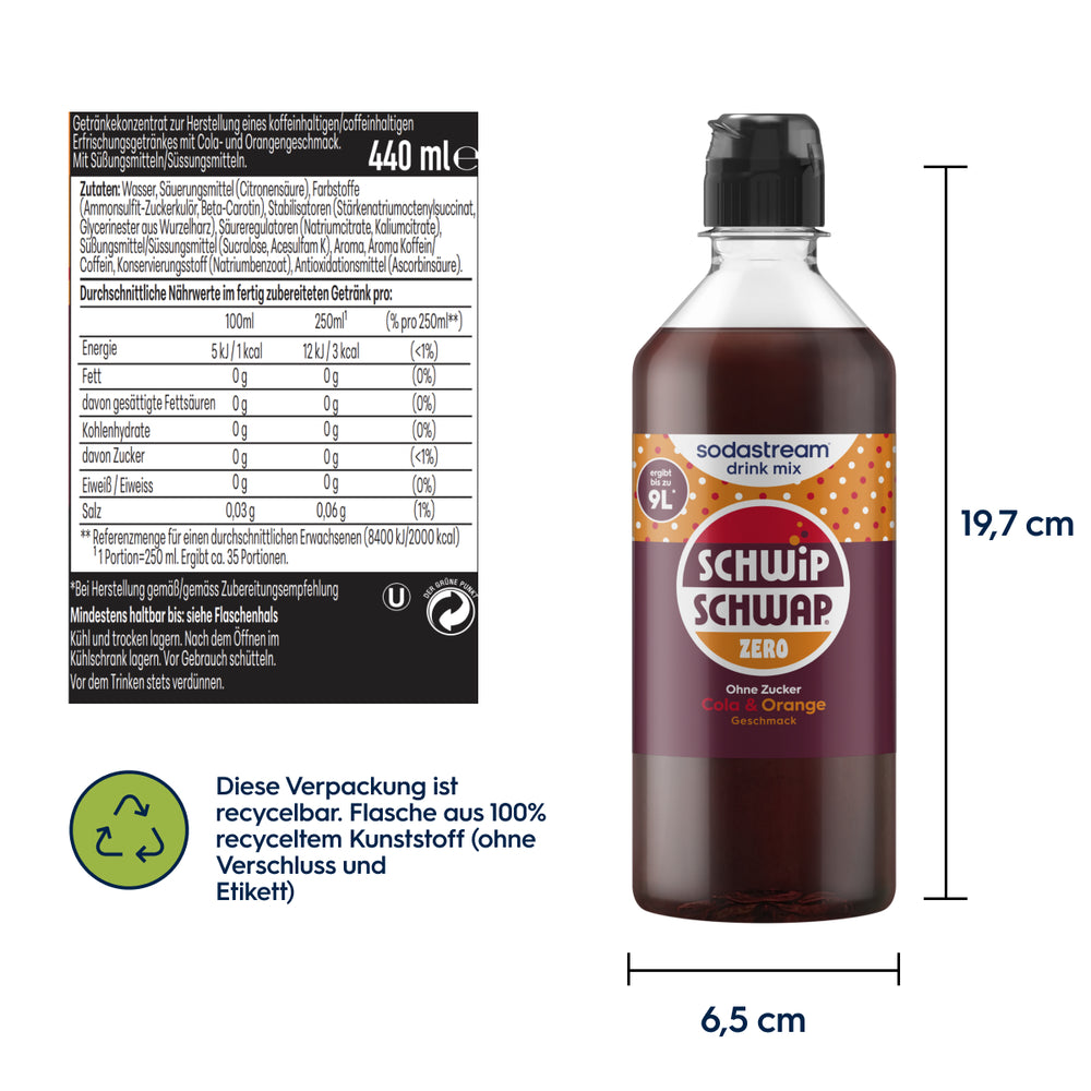 Schwip Schwap Zero Zucker Sirup drink mix 440 ml