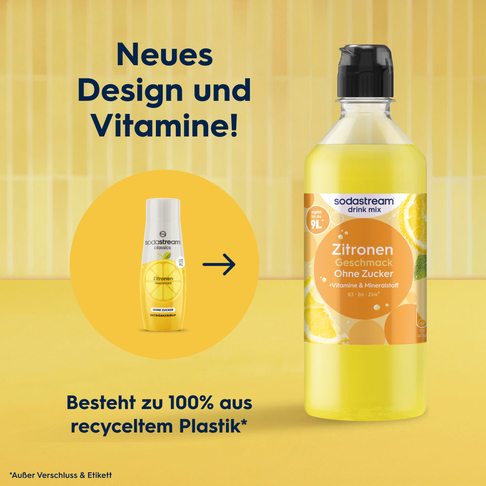Zitrone ohne Zucker Sirup drink mix 440 ml