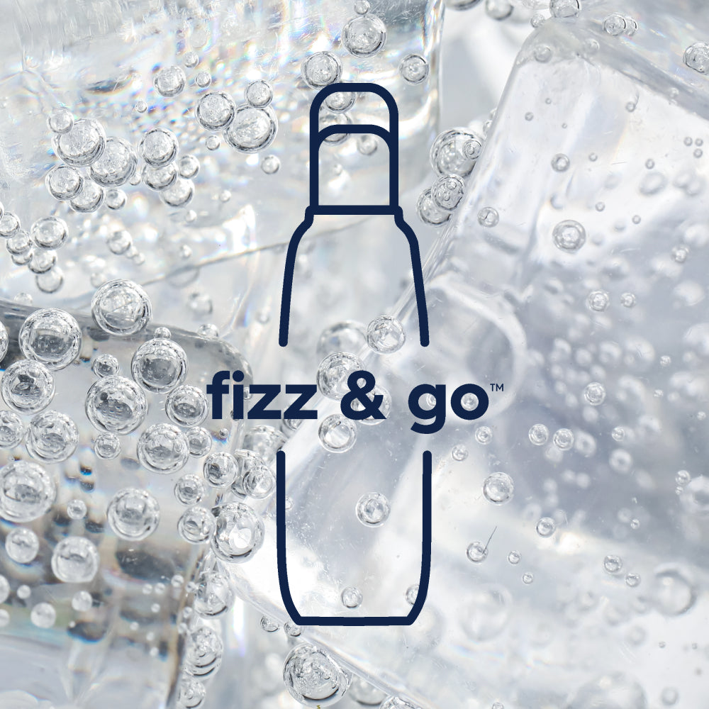 Fizz&go Edelstahl Sprudlerflasche (Charcoal) 0,9 L, 1er-Pack
