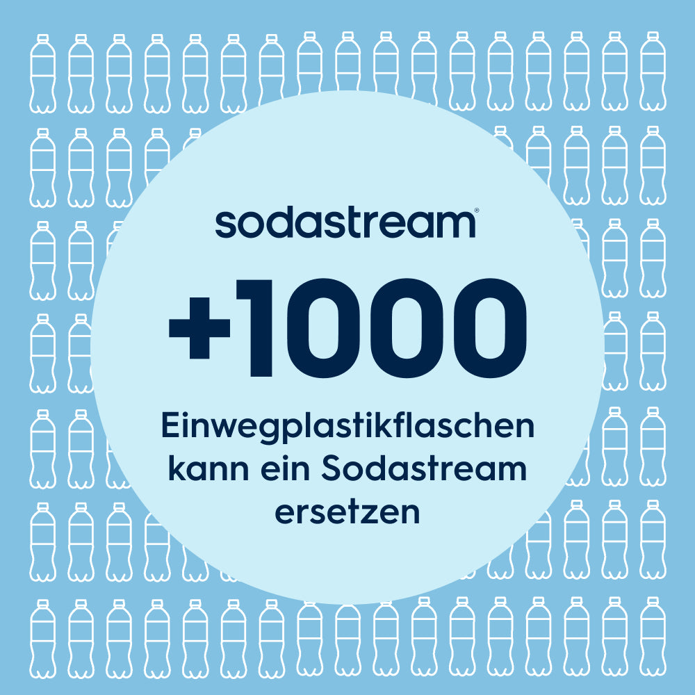 Fizz&go Edelstahl Sprudlerflasche (Ice) 0,9 L, 1er-Pack