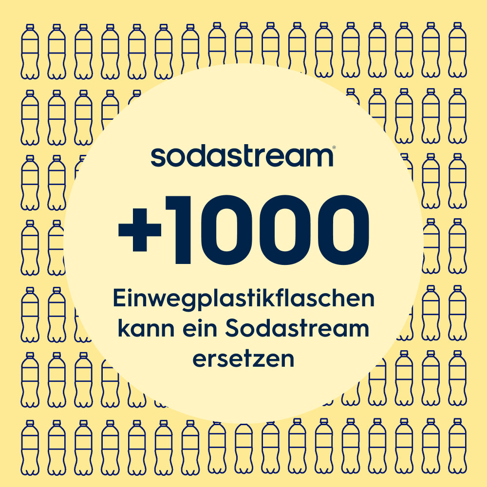 Fizz&go Edelstahl Sprudlerflasche (Lemon Zest) 0,9 L, 1er-Pack