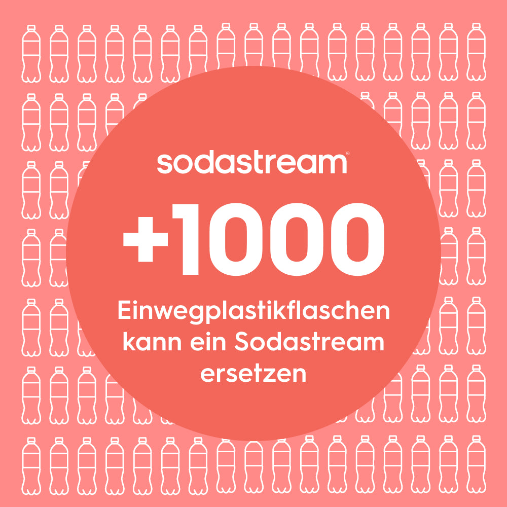 Fizz&go Edelstahl Sprudlerflasche (Papaya) 0,9 L, 1er-Pack