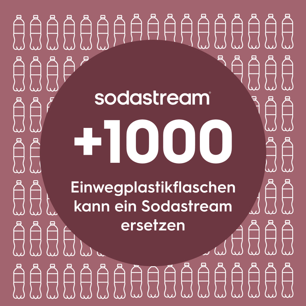 Fizz&go Edelstahl Sprudlerflasche (Pomegranate) 0,9 L, 1er-Pack