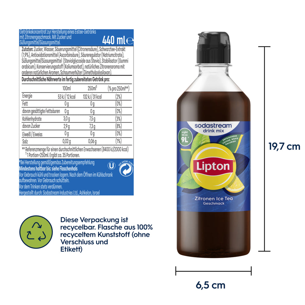 Lipton Zitronen Ice Tea Sirup drink mix 440 ml