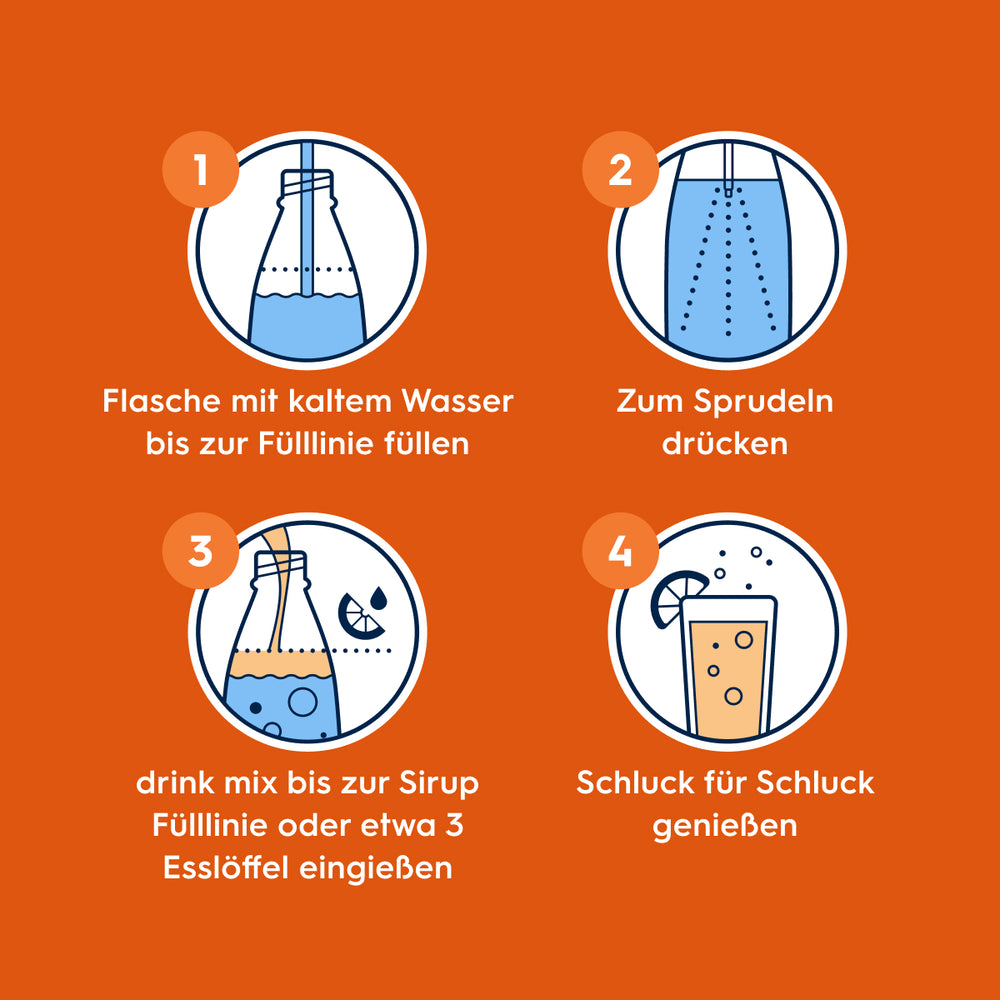 Orange ohne Zucker Sirup drink mix 440 ml
